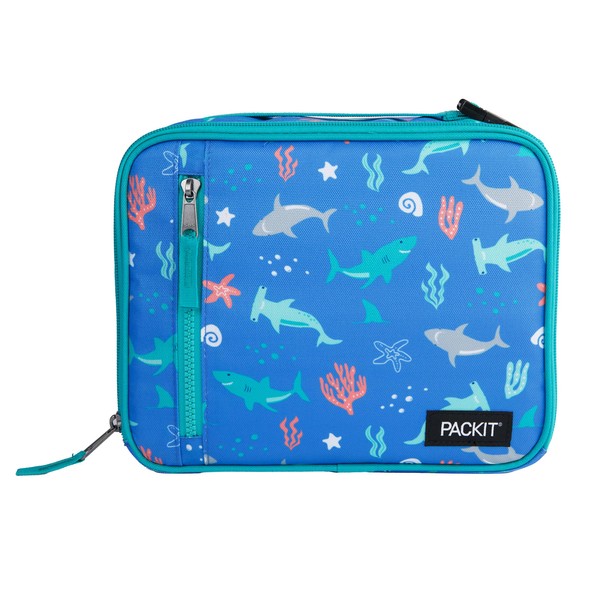 PackIt®️ Freezable Classic Lunch Box, Sea Shark, Built with ECOFREEZE®