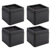 4PCS Durable Stackable Bed Risers Black Square MoisturE proof Insect