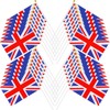100 Pcs British Stick Flags British Union Flags 5 x