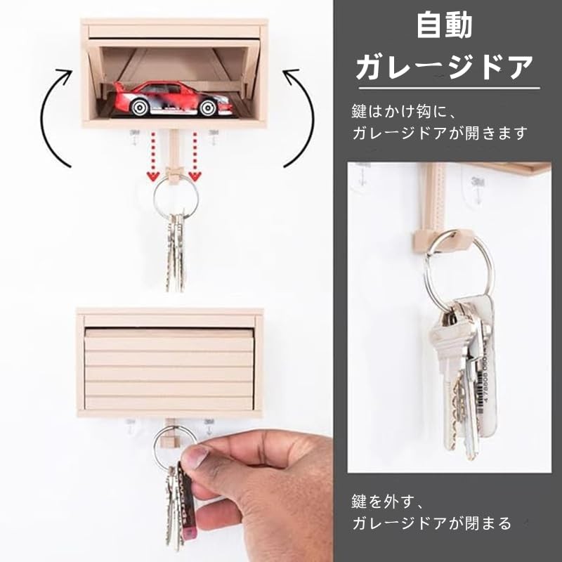 7JI Mini Container Car Garage Keychain Door Open/Close Front Door