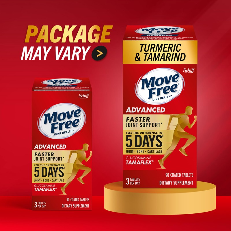 Move Free Advanced 5-Day Joint Support Supplement with Turmeric Curcumin