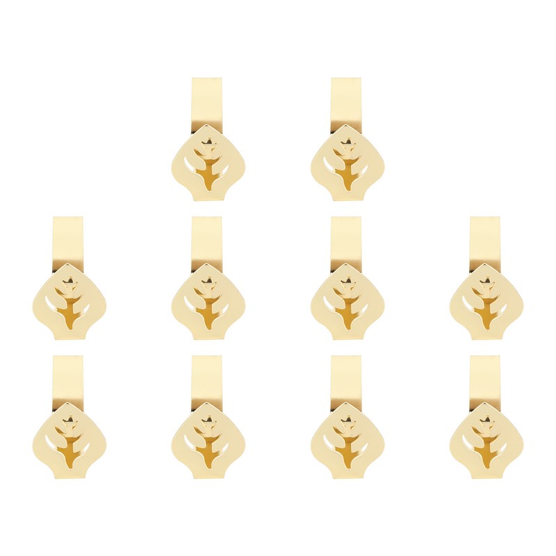 10Pcs Tablecloth Clips Stainless Steel Leaf Style Anti Slip Multi