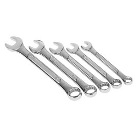 Performance Tool W15P Heat Treated Alloy Steel Raised Panel Design SAE Combination Wrench Set - Sizes 3/8, 7/16, 1/2, 9/16 and 5/8-Inch