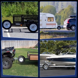 Kingway Spare Tire Carrier, Trailer Spare Tire Mount for Utility Trailer Tires, Heavy Duty Steel Tire Holder Bracket Fits 5x4.5, 5x5, 4x4, 6x5.5 Bolt Patterns Tire On Boat/RV/UTV, Holds up to 200 Lbs