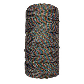 Twine by Design #36 Rosary Twine, 3-Strand Twisted Crafting Cord, Multicolor Jubilee Pattern