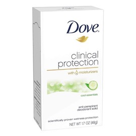 Dove Clncl Prtct Cool Ess Size 1.7z Dove Clinical Protection Cool Essentials Antiperspirant Deodorant