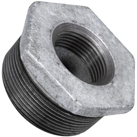 AERZETIX - C64929 - Reducer Male/Female 2 x 1 inch Galvanised - Cast Iron - Pipe Fitting with Internal Thread and Stop for Screwing on - Nipple Sanitary Heating Installation Sleeve