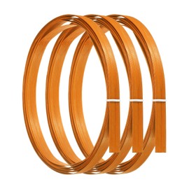 PATIKIL Bamboo Strips for Weaving 7/16" x 10 Ft, 3 Pack Thin Flat Wicker Rattan Cane Reed for Making Basket Webbing DIY Crafts, Orange