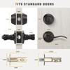 KNOBWELL 3 Pack Keyed Alike Bronze Front Door Handle and