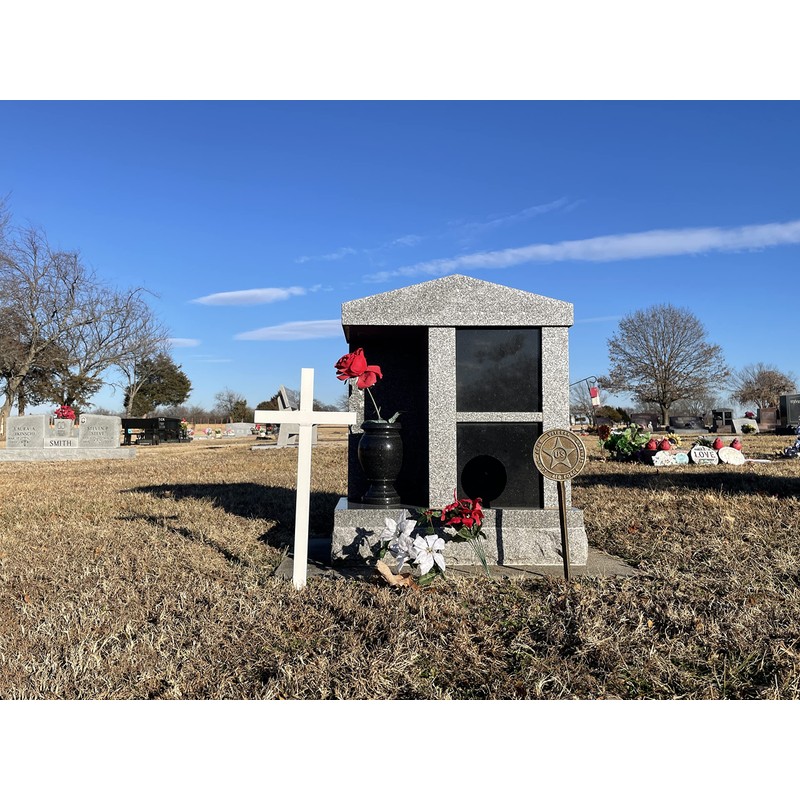Woodhaven Memorial Cross - Steel Grave Marker 28 x 10