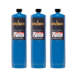 Bernzomatic Standard Propane Fuel Cylinder, Portable and Versatile for Torches, Camping Stoves, Grilling, Soldering, and Outdoor Cooking (3 Pack)