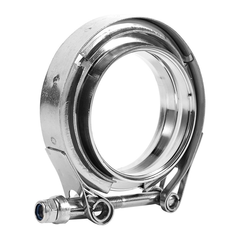 Downpipe Clamp, Keenso 3 Inch Stainless Steel Flanges V Band