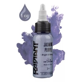 RADIANT COLORS Tinta Profesional Para Tatuar Radiant Jasmine Purple 1oz