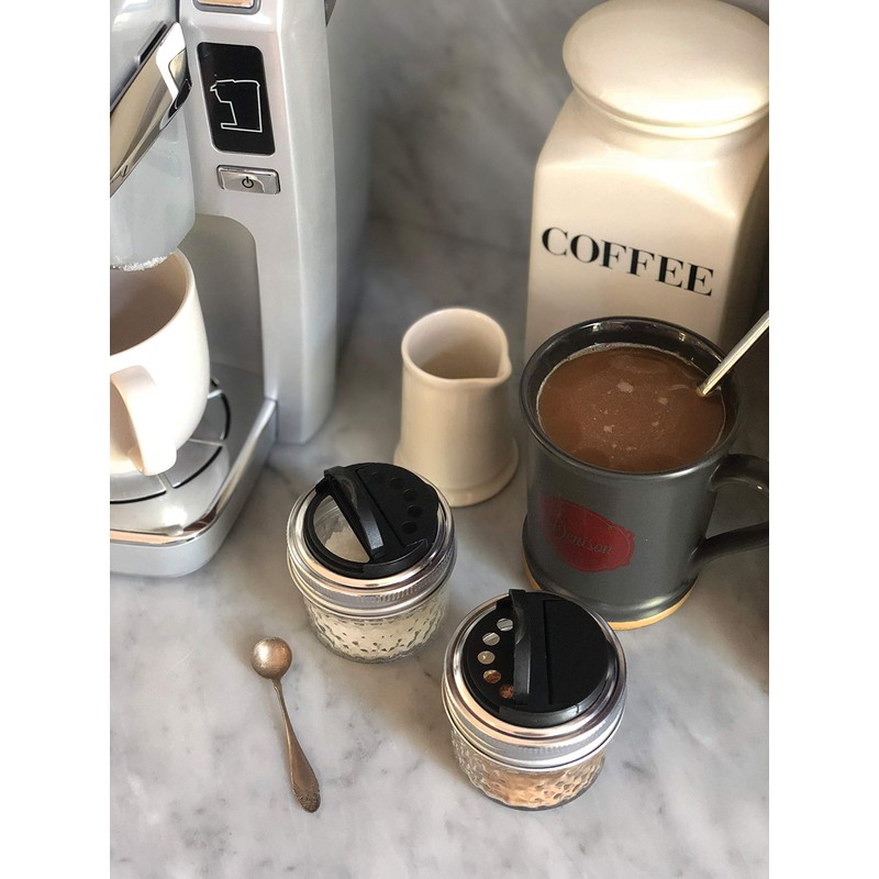 Jarware Spice Lids for Regular Mouth Mason Jars, Set of