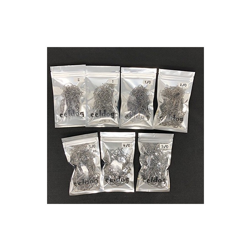 eeldog Offset Hooks Set for Bass Worm Soft Lures (3/0,