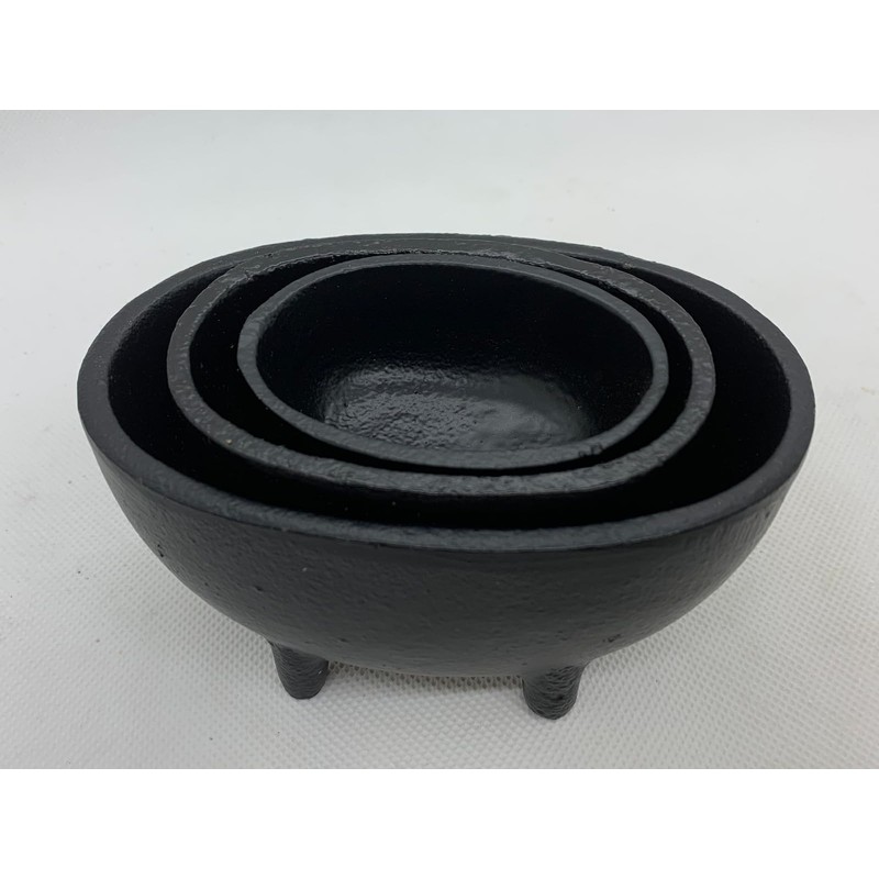 Oval Cast Iron Cauldron, Witches Cauldron, Great for Use with