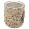 Indian Soapstone Incense Burner with Stainless Steel Strainer and Metal