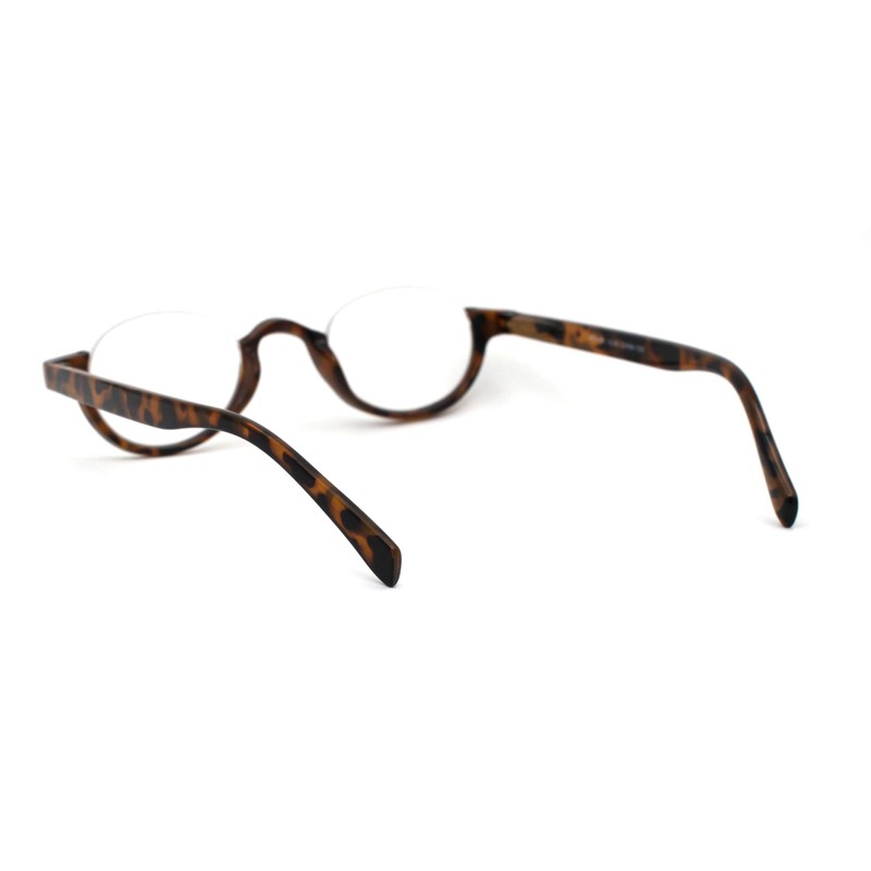 SA106 Bottom Half Plastic Rim Round Oval Powered Reading Glasses