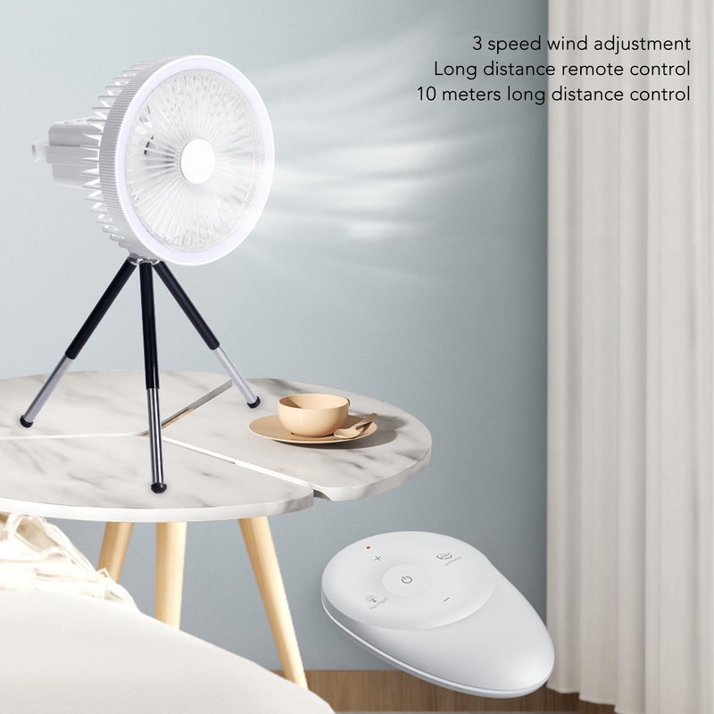 Tripod Stand Fan USB Rechargeable Retractable Portable Camping Fan Hanging