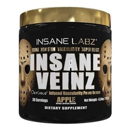 Pre Entreno Insane Labz Insane Veinz Gold 30 Servicios Sabor ponche                                                                                   