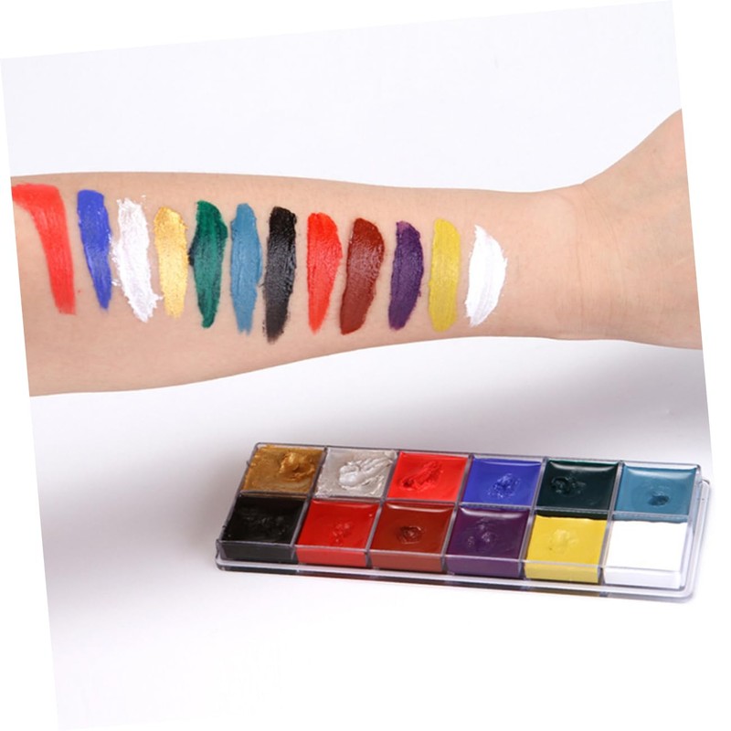 ABOOFAN 12 Grids Painting Kit 12 Body Oil Paint with