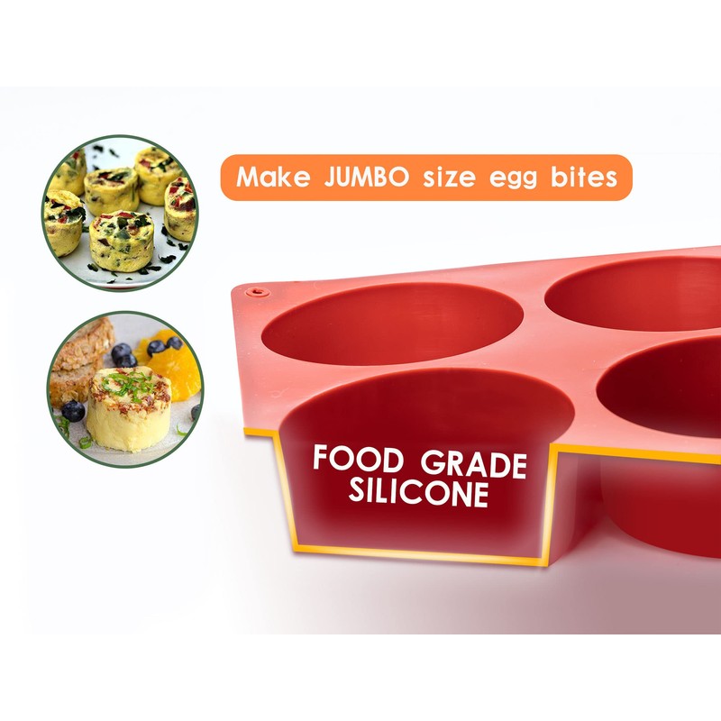 Silicone Egg Molds Frittata Pan, 3 Inch Deep Starbuc Egg