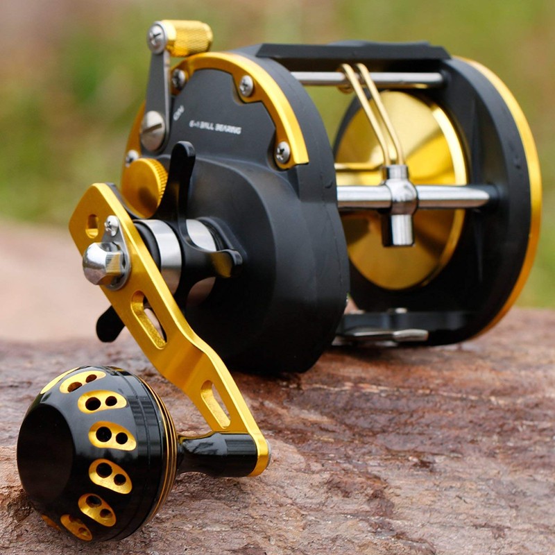 Burning Shark Towing Reel Salt Spirit Level Wind Rollers Boat