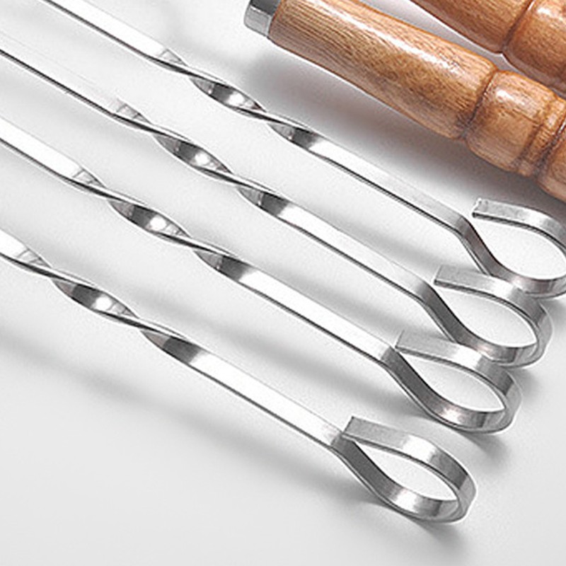 Barbecue Skewers 201 Stainless Steel U Shaped Reusable BBQ Fork