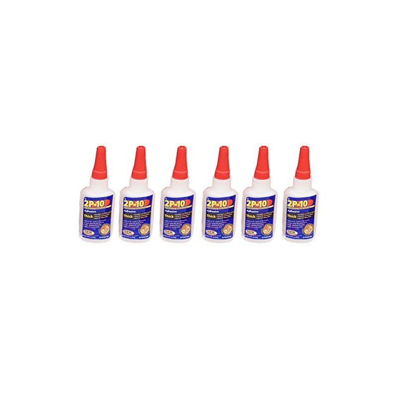 FastCap 2P-10 Professional 2 Oz Thick Super Glue Adhesive Bottles,