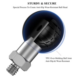 3/8" Screw with 1" Ball Head Motorbike Accessories Compatible with RAM Mount