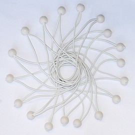 BenefitUSA 9" White-Ball Bungees Cord Tarp Party Tent Tie Downs Bungee Canopy Gazebo Straps-100PCS
