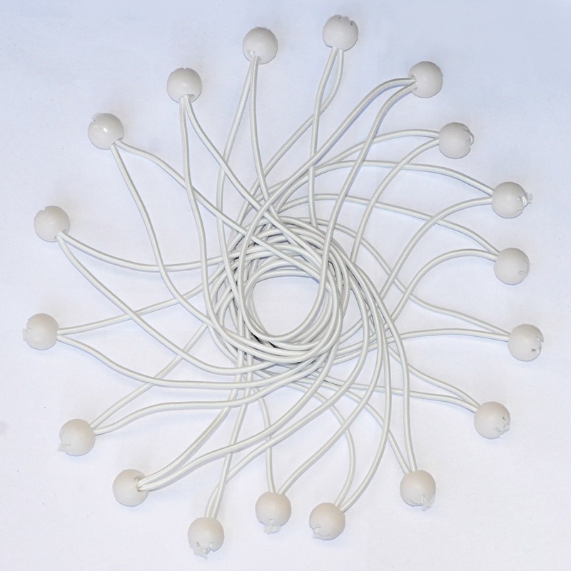 BenefitUSA 9" White-Ball Bungees Cord Tarp Party Tent Tie Downs