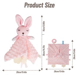 STEFUEWILL17 Baby Comforter Blanket - Comforter Blanket for Boys and Girls, Soft Cuddle Blanket, Baby Cuddly Toy, Ideal for infant Shower Gifts and Baby Essentials for Newborns(Rabbit)