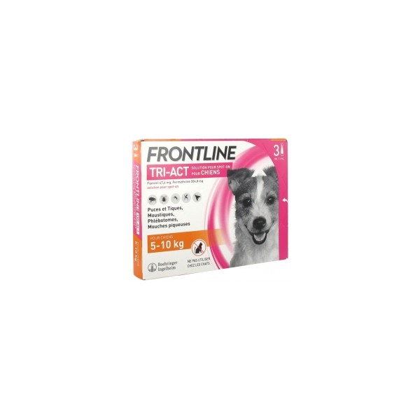 Frontline TRI-ACT Dogs 5-10kg 3 Pipettes
