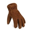 OZERO Winter Thermal Leather Work Gloves with Thick Imitation Lambswool