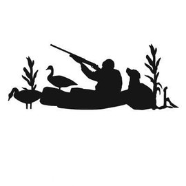 Express Yourself Goose Hunt Layout Blind (Black - Reverse Image - 5XL) Decal Sticker - Waterfowl Collection