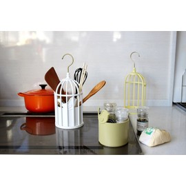 Yawata Kasei Sceltevie Tori-cago Hanging Storage, Black, Approx. 5.1 x 5.1 x 12.6 inches (13 x 13 x 31.9 cm)