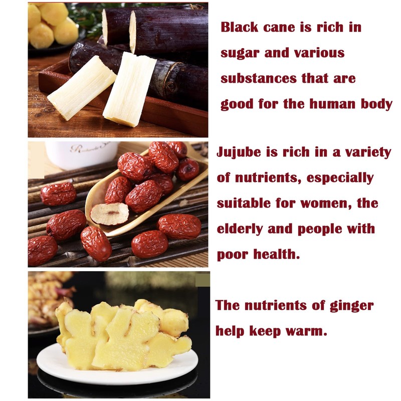Black Sugar Ginger Jujube Tea Chinese Traditional Handmade for Brewing