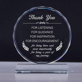 Cutywood Thank You Gifts for Women Men Teacher, Appreciation Gifts for Women, Crystal Engraved Leaving Retirement Gifts for Colleagues Coworkers Boss, Friendship Gifts for Women, Thinking of You Gifts