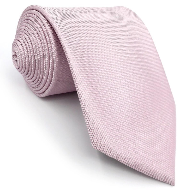 S&W SHLAX&WING Men's Necktie, Plain, Pink, General Dimensions, Weddings, Receptions,