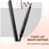 Waterproof Eyebrow Pencil with Brow Brush, Dual-Ended Design for Precise