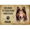 Tin Sign with German Text "Ein Haus ist keine Heim