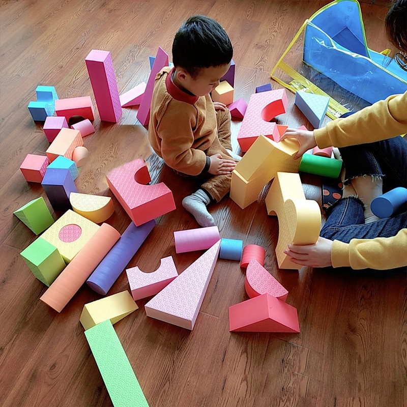 50pcs Random EVA Foam Building Blocks Soft Construction Toys Early