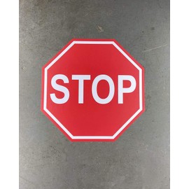 "Stop" Durable Laminated Vinyl Floor Sign- Sign by Graphical Warehouse- 5S Safety and Security Signage, Visual Communication Tool (17")