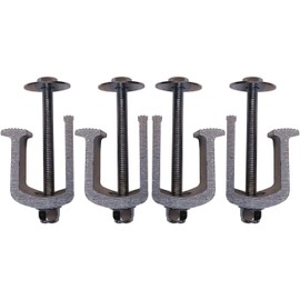 (4 Pack) Easy Mount - Truck Tool Box Clamps - Aluminum Tie Downs