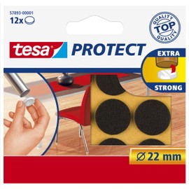 tesa® Protect Filzgleiter, rund, braun, Ø22mm/57893-00001-00 rund 12 Durchmesser 22mm