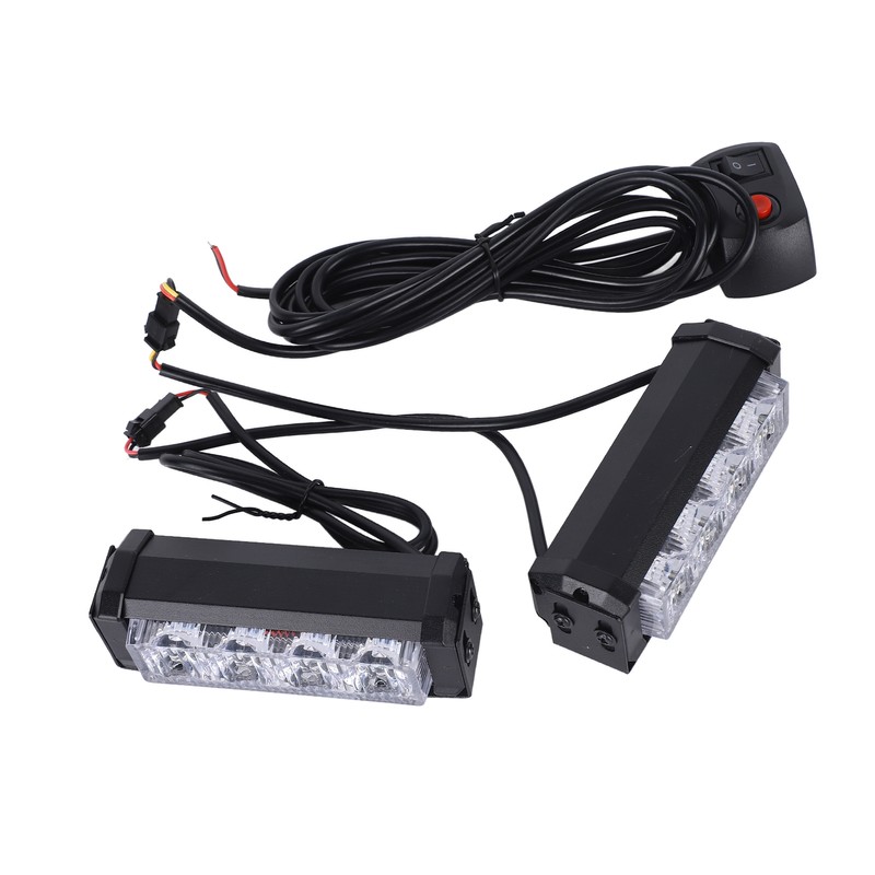 24W 12V 8LED Strobe Lights Bar High Brightness Warning Caution