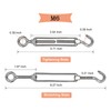 FVIEXE 10Pack M6 Turnbuckle Hook and Eye, Stainless Steel Cables