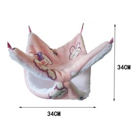 zaoalife Small Pet Cage Hammock Hamster Rat Double-Layer Warm Hammock Nest Hanging Bed Warm Ferret Cage Hammock Small Animal Hanging Hammock