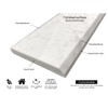 Tenedos Carrara Marble Doorway Floor Threshold (Marble Saddle) - Polished